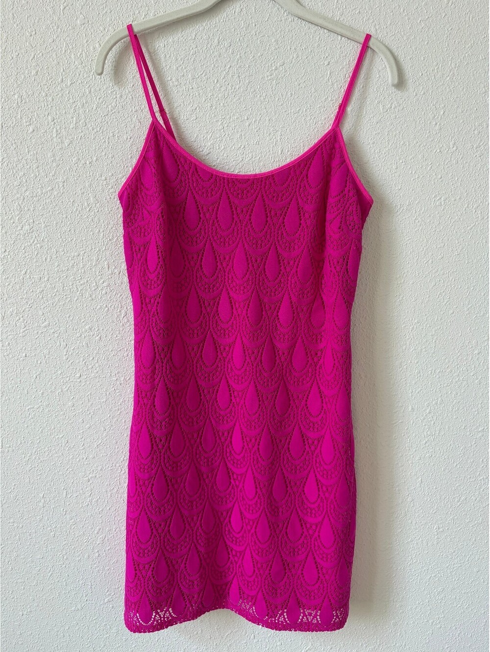 Lilly Pulitzer Dellaria Dress Fuchsia Size Medium Slip Dress Colorful Vacation